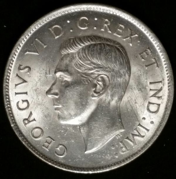 1943-Canadian-50-Cent-3/3-Far